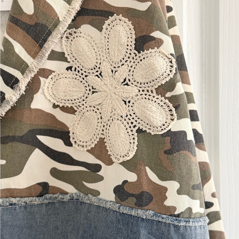 NWT: POL Camouflage and Denim Jacket - Picture 5 of 14